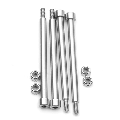 4pcs 4x60mm Edelstahl Gewindescharnierstifte Und Nuss Set Für Fernbedienungsauto A Arms Verbesserung Ersatz Fernbedienungssteuerscharnierscharnierstift von KASFDBMO