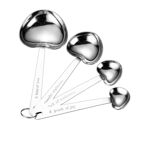 4pieces Herzform Messlöffel Herzform Messlöffel Set Mit Silberton Für Special Event Home Tool 4pieces Herzform Messlöffel Herzform Messlöffel Set Mit Silberton Für Special Event Home Tool von KASFDBMO