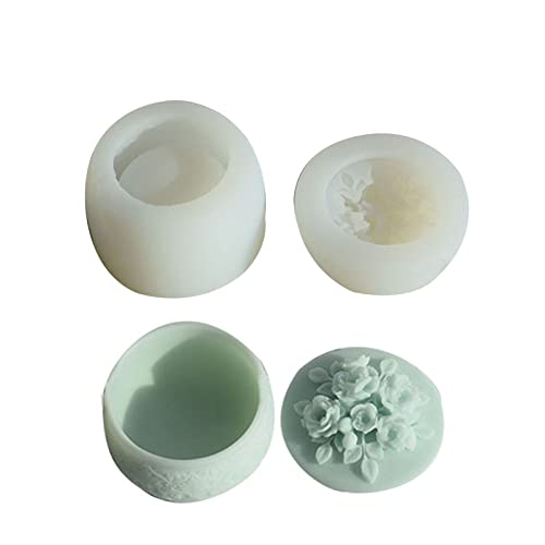 Epoxy Crystal Birthday Rose Dekorative Formen Mit Deckel Silikonharz Aufbewahrungsbox Für Bastelschmuck Aufbewahrung von KASFDBMO