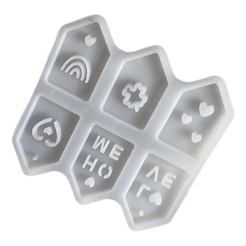 Flexible Silikonform zum Basteln von kleinen hohlen Hausanhängern, Beton für Heimdekoration und kreative Projekte, flexible Silikonform von KASFDBMO
