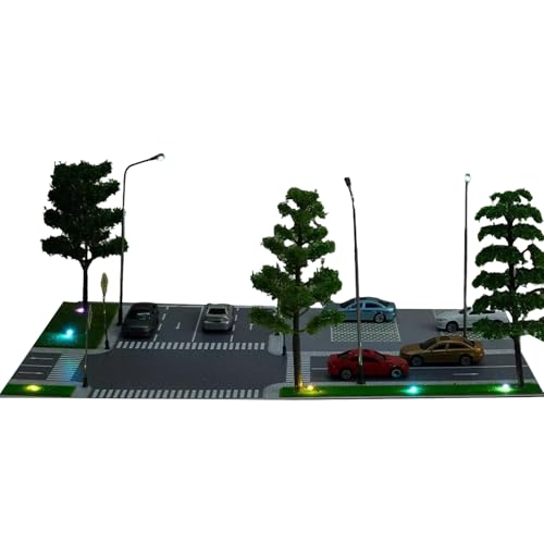KASFDBMO 1:87 Sand Tischszenengebäude Modell HO Scale LED LEGING PARKTLOSS SOLDERY Kits City Road Szene Model Kits Geschenke Spielzeug Spielzeug von KASFDBMO
