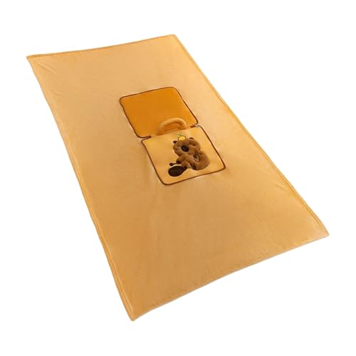 KASFDBMO 2-in-1 Capybaras Kissen, Decke, faltbar, tragbar, für Auto, Steppdecken, Büro, Mittagspause, Sofa, Klimaanlage, Decke, multifunktionales Wurfkissen von KASFDBMO