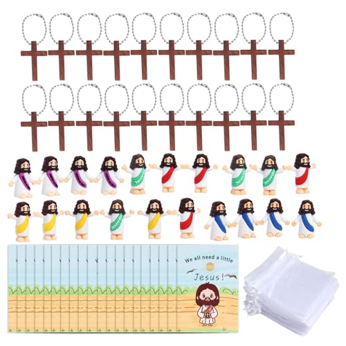 KASFDBMO 20pcs Biblische Sammlerstücke Mit Erlöser Christs Figuren Kreuzen Karten Klassenzimmer Freundliche Religiöse Aktivität Liefert Christliche Gebetsfiguren von KASFDBMO