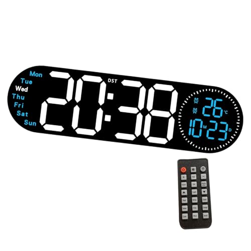 KASFDBMO Große LED Digitale Wanduhr Mit Fernbedienung 2 Alarm DST Und Datumstemperaturanzeige Für Wohnzimmer Und Schlafzimmer Home Decors Takt KASFDBMO Große LED Digitale Wanduhr Mit Fernbedienung 2 Alarm DST Und Datumstemperaturanzeige Für Wohnzimmer Und Schlafzimmer Home Decors Takt von KASFDBMO