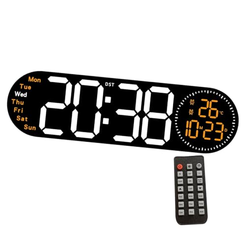 KASFDBMO Große LED Digitale Wanduhr Mit Fernbedienung 2 Alarm DST Und Datumstemperaturanzeige Für Wohnzimmer Und Schlafzimmer Home Decors Takt KASFDBMO Große LED Digitale Wanduhr Mit Fernbedienung 2 Alarm DST Und Datumstemperaturanzeige Für Wohnzimmer Und Schlafzimmer Home Decors Takt von KASFDBMO