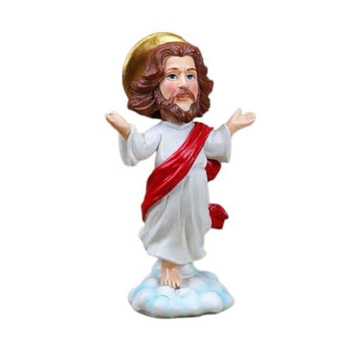 KASFDBMO Handcrafts Harze Wackelkopf Heilige stehende Figur Ornament für religiöses Zuhause, Tischplatte und Regal, Dekoration, Geschenk, Heilige Skulptur KASFDBMO Handcrafts Harze Wackelkopf Heilige stehende Figur Ornament für religiöses Zuhause, Tischplatte und Regal, Dekoration, Geschenk, Heilige Skulptur von KASFDBMO
