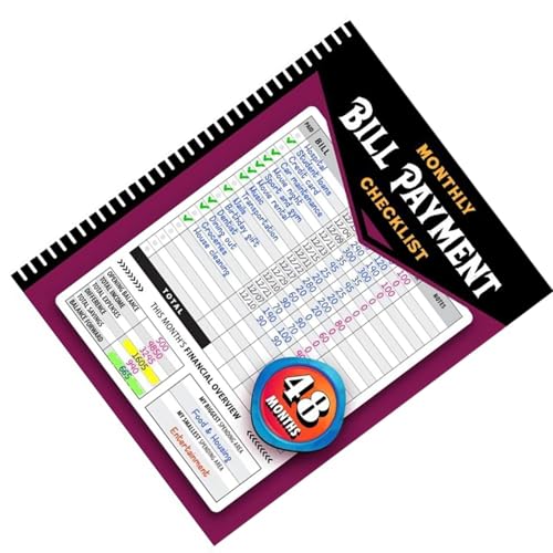 KASFDBMO Monatliche Bill Management Verfolgt Notizbuch Für Hinweise Zum Aufzeichnen Von Zahlungsstatus Und Wichtigen Daten Easy Budget Management Finanzorganisatoren von KASFDBMO