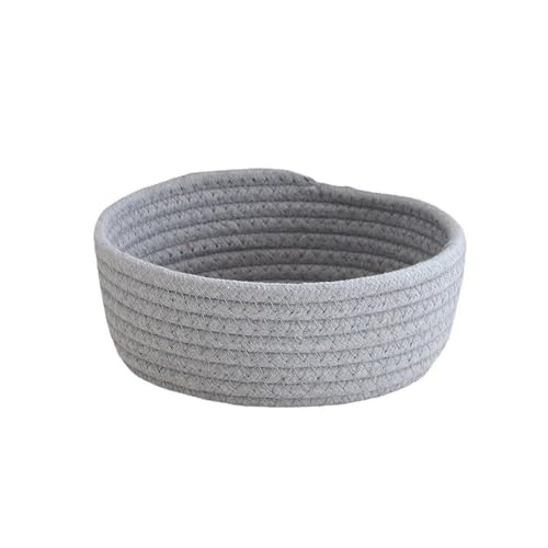 KASFDBMO Nordic Aufbewahrungskorb, Baumwollseil, gewebter Korb für Schlüssel, Kosmetik, schmutzige Kleidung, Wäschekorb, Schreibtisch-Organizer, kleiner Schreibtisch-Organizer KASFDBMO Nordic Aufbewahrungskorb, Baumwollseil, gewebter Korb für Schlüssel, Kosmetik, schmutzige Kleidung, Wäschekorb, Schreibtisch-Organizer, kleiner Schreibtisch-Organizer von KASFDBMO
