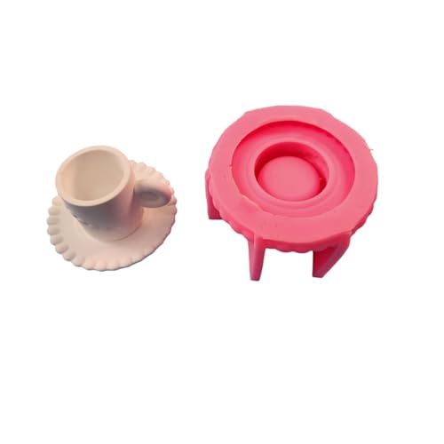 KASFDBMO Silikonformen Tablett Teetasse Kerzenständer Harzformen Teetasse Kerzenhalter Silikonformen DIY Gießen Dekorationen Formen KASFDBMO Silikonformen Tablett Teetasse Kerzenständer Harzformen Teetasse Kerzenhalter Silikonformen DIY Gießen Dekorationen Formen von KASFDBMO