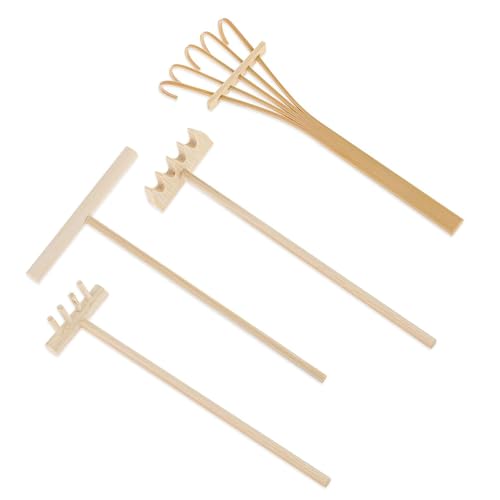 Packung 4 Garten Rakes Holzzubehör Für Desktop Und Hausdekoration Miniatur Sandbox Sand Rakes Meditations Ergänzung Gartenbelastung Werkzeuge Packung 4 Garten Rakes Holzzubehör Für Desktop Und Hausdekoration Miniatur Sandbox Sand Rakes Meditations Ergänzung Gartenbelastung Werkzeuge von KASFDBMO