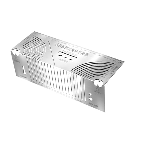 Parallel-Linien-Zeichenwerkzeug, Winkel und Markierungswerkzeug, Edelstahl, Anreißlineal für Bau, multifunktionales Messen von KASFDBMO