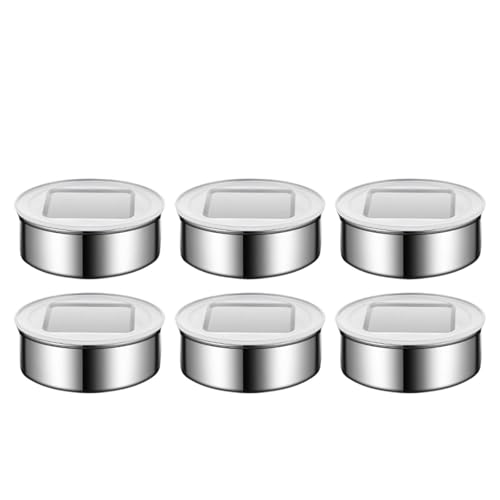 Set Von 6 Magnetgewürzen Gläser Edelstahlbehälter Mit Klarem Deckel Zum Aufbewahren Von Gewürzen Und Küche Essential von KASFDBMO