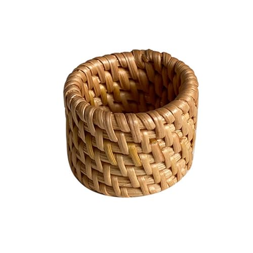 Wicker Serviettenhalter Gewebte Rattan Serviettenschnallen Handgemachtes Urlaubstisch Dekoration Wicker Serviettenhalter Gewebte Rattan Serviettenschnallen Handgemachtes Urlaubstisch Dekoration von KASFDBMO