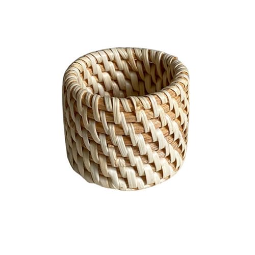Wicker Serviettenhalter Gewebte Rattan Serviettenschnallen Handgemachtes Urlaubstisch Dekoration Wicker Serviettenhalter Gewebte Rattan Serviettenschnallen Handgemachtes Urlaubstisch Dekoration von KASFDBMO