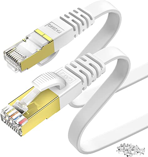 KASIMO 25m lan kabel 25 meter cat 7 Kabel 25m Netzwerkkabel 25m CAT 7 Kabel Flach - 10 Gbits / 600MHz - Internet Kabel 25m mit vergoldetem RJ45 – 25 m lan kabel internetkabel 25m Patchkabel Weiß KASIMO 25m lan kabel 25 meter cat 7 Kabel 25m Netzwerkkabel 25m CAT 7 Kabel Flach - 10 Gbits / 600MHz - Internet Kabel 25m mit vergoldetem RJ45 – 25 m lan kabel internetkabel 25m Patchkabel Weiß von KASIMO