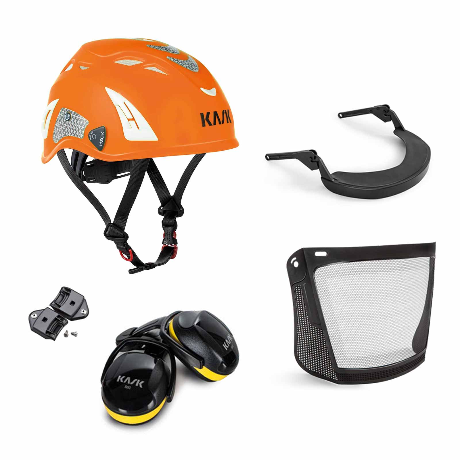 KASK Forstschutzhelm Plasma HI VIZ Forstschutz Forsthelm Schutzhelm Farbe:orange von KASK