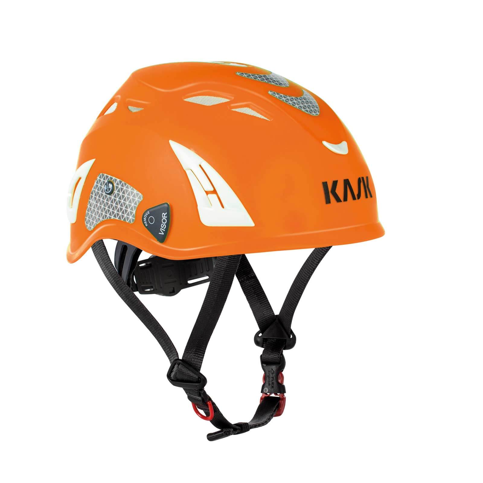 KASK Industriehelm Plasma HI VIZ, Schutzhelm, Drehrad, Reflexstreifen, EN 397 Farbe:orange von KASK