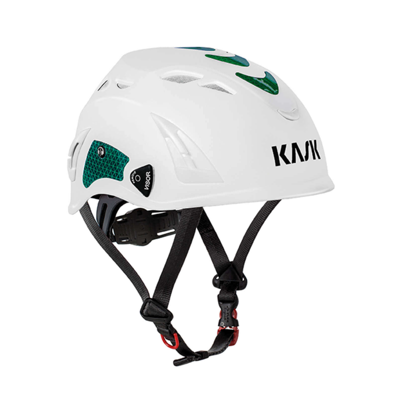 KASK Industriehelm Plasma HI VIZ, Schutzhelm, Drehrad, Reflexstreifen, EN 397 Farbe:weiß-grün von KASK