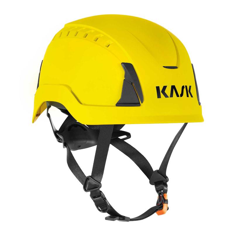 KASK Schutzhelm Primero Air, Bauhelm, Arbeitshelm, Drehrad, 14 Belüftungskanäle Farbe:gelb von KASK
