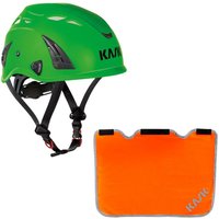 Schutzhelm Plasma aq + Nackenschutz orange mit bg Bau Förderung - Farbe:hellgrün - Kask von KASK