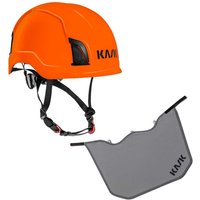 Schutzhelm Zenith + Nackenschutz grau mit bg Bau Förderung - Farbe:orange - Kask von KASK