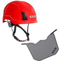 Kask - Schutzhelm Zenith + Nackenschutz grau mit bg Bau Förderung - Farbe:rot von KASK