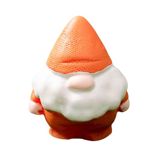 KASNLSAC Wunderliche Garten Gnomes Miniatur -Gnom -Ornamente 10 Stcs Mini Statuen Harz Figuren handbemalte Tischplatten für Pflanzentöpfe Mikro Orange 10 pcs von KASNLSAC