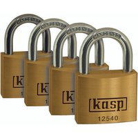 KASP K12520D4 Vorhängeschloss 20mm gleichschließend Goldgelb Schlüsselschloss von KASP