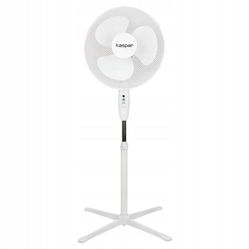 KASPAR Ventilator Standventilator mit 3 Windgeschwindigkeiten Oszillationsfunktion Schwenkfunktion 40 W 40 cm Durchmesser Höhenverstellbar Kreuzfuß Weiß KASPAR Ventilator Standventilator mit 3 Windgeschwindigkeiten Oszillationsfunktion Schwenkfunktion 40 W 40 cm Durchmesser Höhenverstellbar Kreuzfuß Weiß von KASPAR