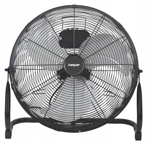 KASPAR Ventilator Luftzirkulator Lüfter mit 3 Windgeschwindigkeiten Oszillationsfunktion 200 W 49 cm Durchmesser Schwarz von KASPAR
