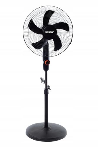 KASPAR Ventilator Standventilator mit 3 Windgeschwindigkeiten Oszillationsfunktion Schwenkfunktion 40 W 36 cm Durchmesser Runder Standfuß Schwarz KASPAR Ventilator Standventilator mit 3 Windgeschwindigkeiten Oszillationsfunktion Schwenkfunktion 40 W 36 cm Durchmesser Runder Standfuß Schwarz von Kaspar