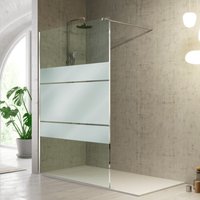 Duschwand fresh - 100 cm Glas 8mm mit Sichtschutz - mit Sichtschutz von KASSANDRA