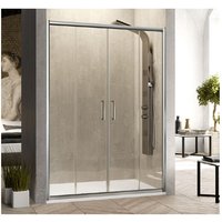 Duschwand mit 2 Schiebetüren bella - Glas 6mm / 155 cm ohne Seitenstück von KASSANDRA