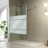 Duschwand fresh - 120 cm Glas 8mm mit Sichtschutz - mit Sichtschutz von KASSANDRA