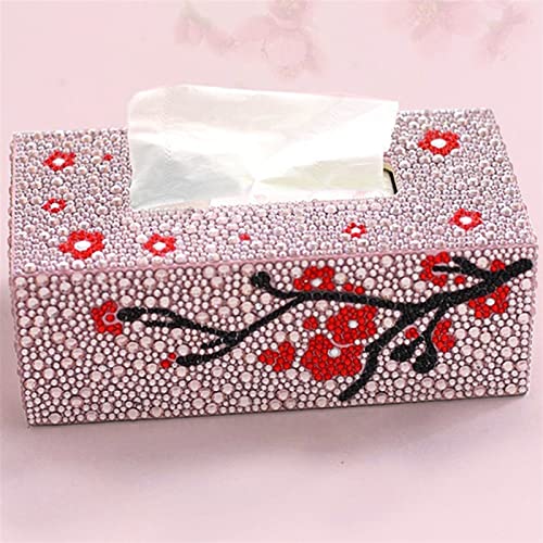 KASUK Diamant-Malerei-Tissue-Box Handgefertigte Kunst-Kosmetik-Tissue-Spender Rechteckig, Klassisch, Kunststoff, 14.5x10.5x7.3cm, Color 03 von KASUK