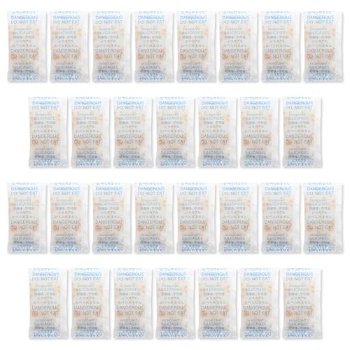 KASURE 10g x 30 Stück Silicagel Beutel mit Orange Indikator, Sachets Silica Kugeln Feuchtigkeits indikator Trockenmittel Kieselgel Trockenmittel zur Entfernung von Feuchtigkeit Lebensmittelqualität von KASURE