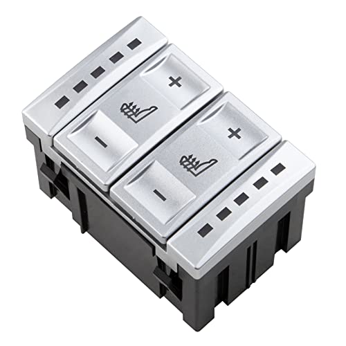 KASturbo Sitzheizungsknopf Kontrollschalter Kompatibel mit Galaxy MK3 S-MAX Mondeo MK4 6M2T19K314AC BS7T19K314AB Silber von KASturrboo