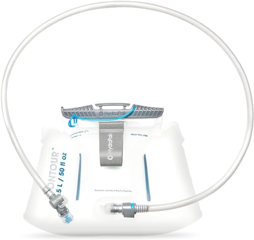 HydraPak Contour Lumbar 1.5L Hydration Reservoir/Wasserblase für Hip und Taille Packs - High-Flow Bite Ventil, auslaufsicher und spülmaschinenfest von HydraPak