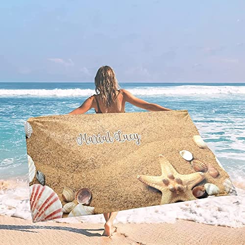 KATATI Strand Strandtuch Groß 150x200 cm, Weich Schnell Trocknen Microfaser Handtücher, 3D Strandhandtuch Strand Badetuch Strandlaken Handtuch, Herren Frauen Badetücher von KATATI
