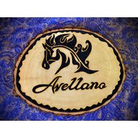 Pferd Custom Personalisiertes Namensschild Holzstall Türschild Pferd Custom Personalisiertes Namensschild Holzstall Türschild von KATAiiA