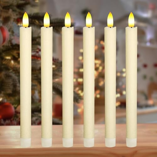 6 Stück LED Stabkerzen Flackernde Flamme, Batteriebetriebene LED Kerzen, Flammenlose Tafelkerzen, Elektrische Kerzen LED Echtwachskerzen für Weihnachten Hochzeit Erntedankfest Halloween 6 Stück LED Stabkerzen Flackernde Flamme, Batteriebetriebene LED Kerzen, Flammenlose Tafelkerzen, Elektrische Kerzen LED Echtwachskerzen für Weihnachten Hochzeit Erntedankfest Halloween von KATELUO