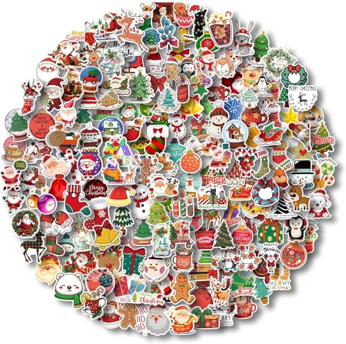 Weihnachtsaufkleber, 200pcs Weihnachten Geschenkaufkleber, Christmas Aufkleber, Weihnachts Vinyl Aufkleber, Weihnachten Aufkleber, Für Umschlag,Grußkarte Geschenke Dekoration von KATELUO