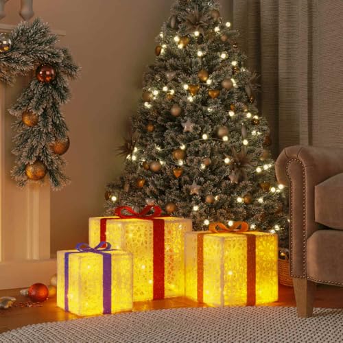 Beleuchtete Geschenkboxen 3 STK. 64 LEDs Warmweiß Festtags-Dekoartikel Weihnachtsbeleuchtung Beleuchtete Geschenkboxen 3 STK. 64 LEDs Warmweiß Festtags-Dekoartikel Weihnachtsbeleuchtung von KATERYY