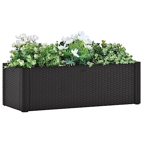 Garten-Hochbeet Selbstbewässerungssystem Anthrazit 100x43x33 cm Gartenpflege von KATERYY