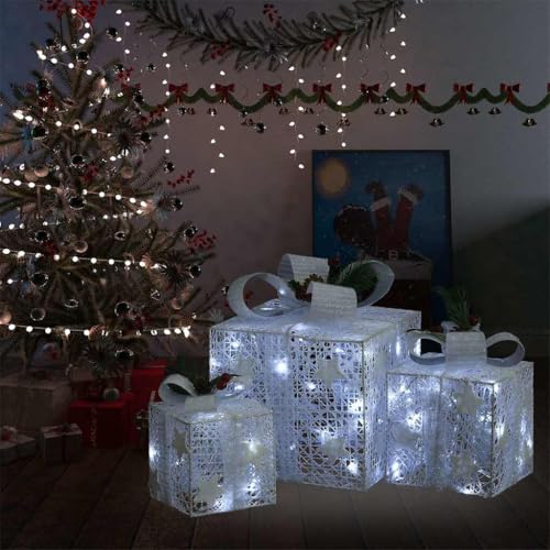 Geschenkboxen Deko-Set 3 STK. Weiß Outdoor Indoor Festtags-Dekoartikel Weihnachtsbeleuchtung Geschenkboxen Deko-Set 3 STK. Weiß Outdoor Indoor Festtags-Dekoartikel Weihnachtsbeleuchtung von KATERYY