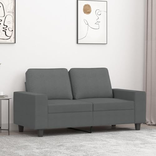 KATERYY 2-Sitzer-Sofa Dunkelgrau 120 cm Stoff Möbel Wohnzimmer von KATERYY