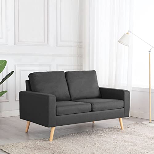 KATERYY 2-Sitzer-Sofa Dunkelgrau Stoff Möbel Wohnzimmer KATERYY 2-Sitzer-Sofa Dunkelgrau Stoff Möbel Wohnzimmer von KATERYY