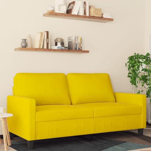 KATERYY 2-Sitzer-Sofa Gelb 140 cm Samt Möbel Wohnzimmer KATERYY 2-Sitzer-Sofa Gelb 140 cm Samt Möbel Wohnzimmer von KATERYY
