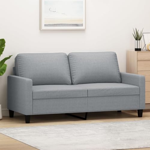 KATERYY 2-Sitzer-Sofa Hellgrau 140 cm Stoff Möbel Wohnzimmer KATERYY 2-Sitzer-Sofa Hellgrau 140 cm Stoff Möbel Wohnzimmer von KATERYY
