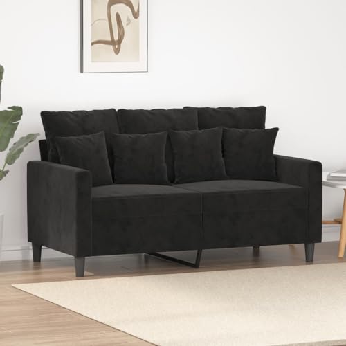 KATERYY 2-Sitzer-Sofa Schwarz 120 cm Samt Möbel Wohnzimmer von KATERYY